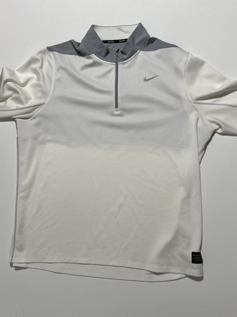 Nike Golf 1/4 Zip Pullover Dri-Fit Atheltic Preppy Casual White Men's size XXL
